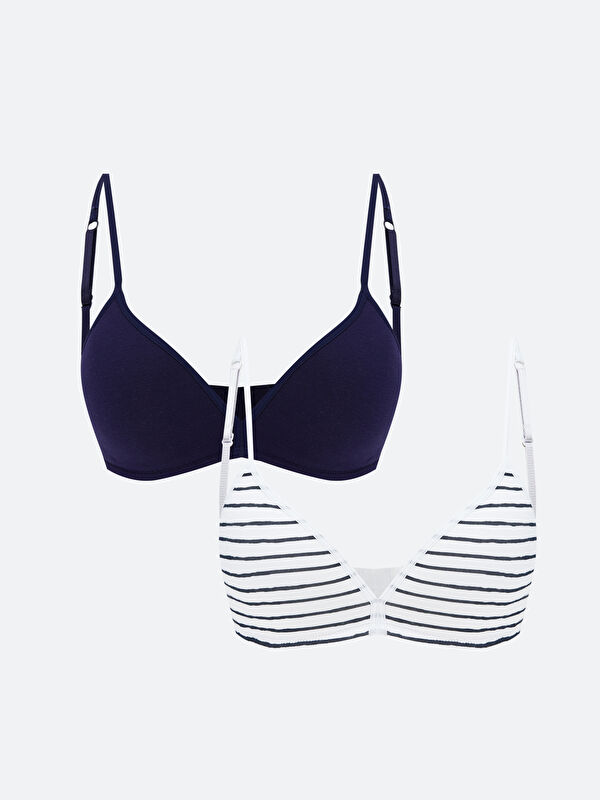 LCW Young Non-Wired Non-Padded Striped First Bra 2 Pack