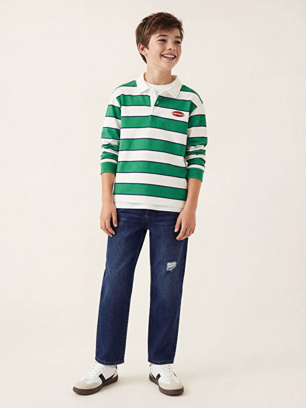 LCW Kids Yırtık Detaylı Erkek Çocuk Jean Pantolon