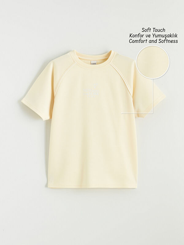 LCW Kids Baskılı Kız Çocuk Soft Touch Tişört