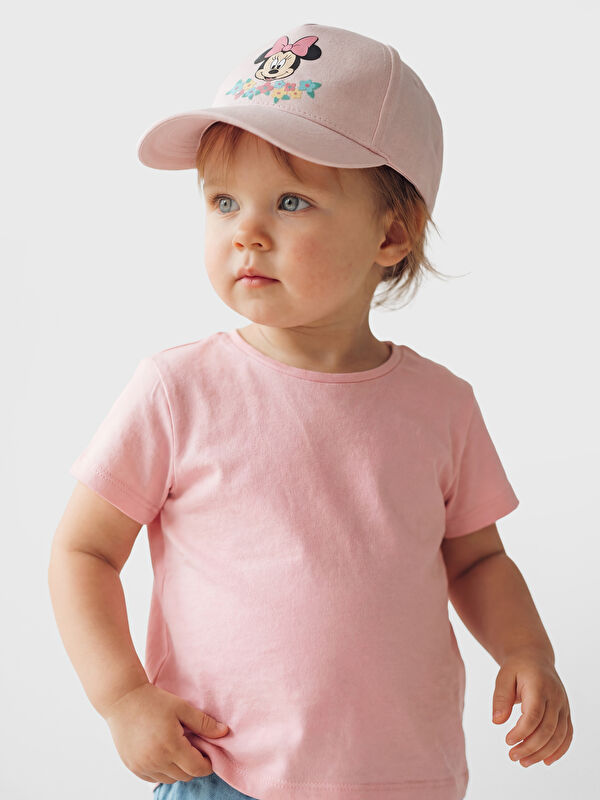LCW baby Minnie Mouse Baskılı Kız Bebek Kep Şapka 