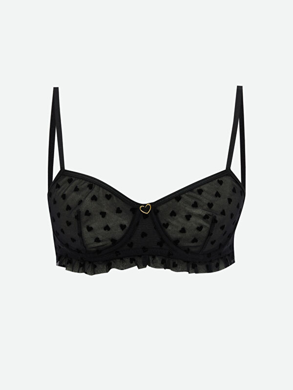 LCW DREAM Wired Non-Padded Heart Patterned T-Shirt Bra
