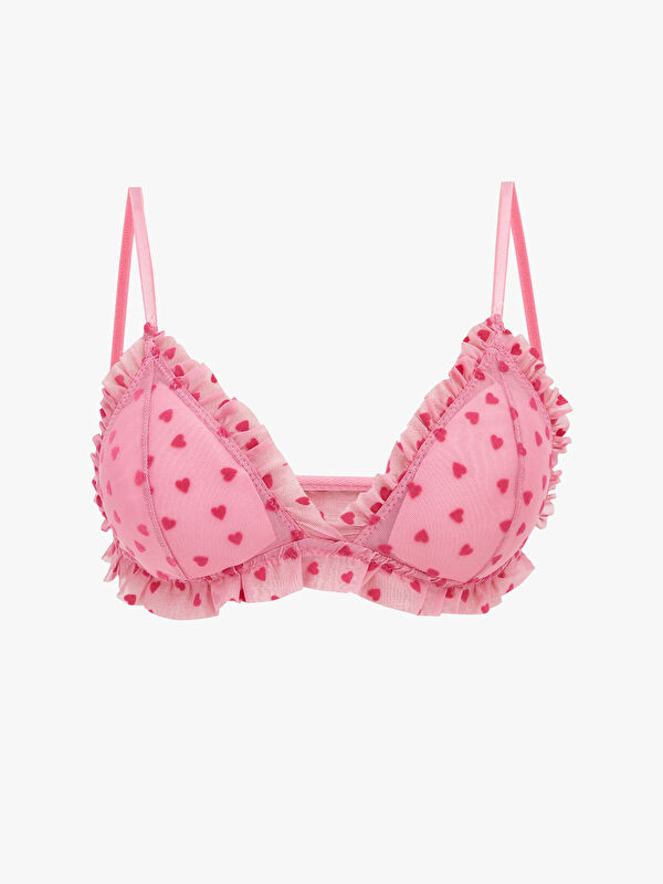 LCW DREAM Balensiz Dolgusuz Fırfırlı Kalp Desenli Bralet	