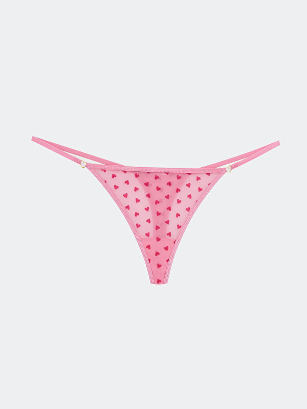 LCW DREAM Heart Patterned Thong Knickers