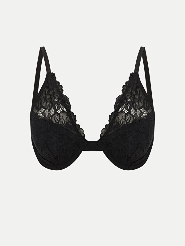 LCW DREAM Underwired, unpadded, lace T-shirt bra.