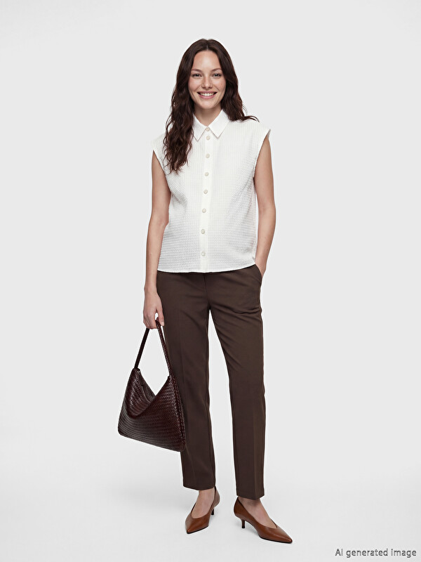 LCWAIKIKI Maternity Elastic Waist Carrot Fit Maternity Trousers