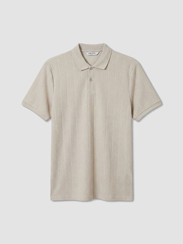 LCW Vision Polo Yaka Çizgili Erkek Tişört
