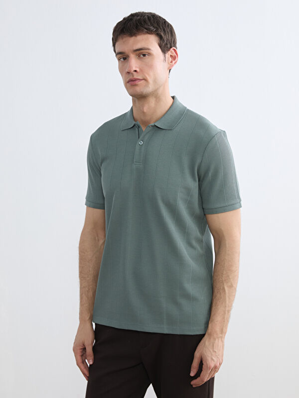LCW Vision Polo Yaka Çizgili Erkek Tişört