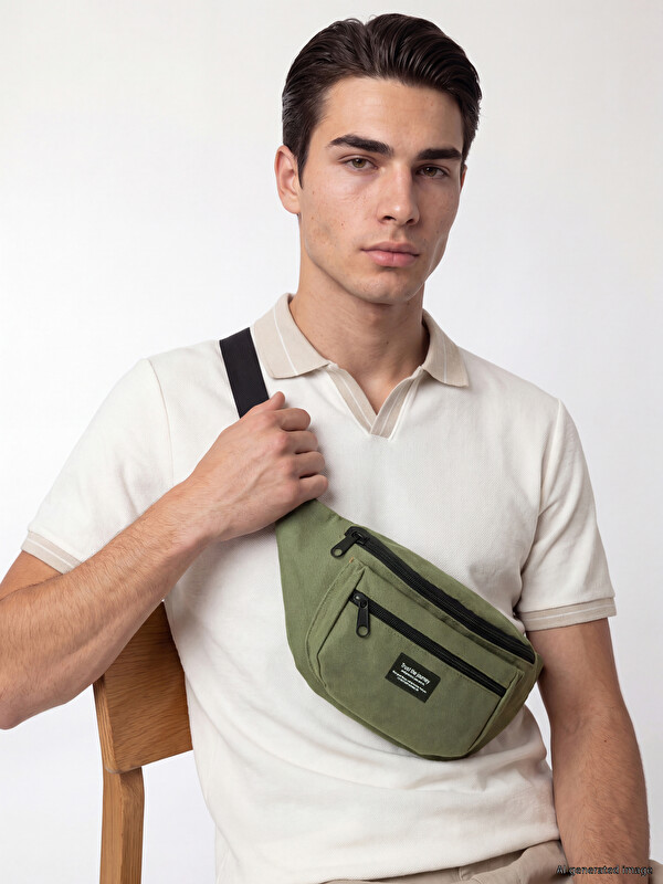 LCW ACCESSORIES Double Zippered Men's Waist Bag