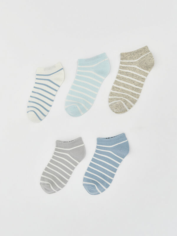 LCW DREAM Striped Women's Trainer Socks 5-Pack