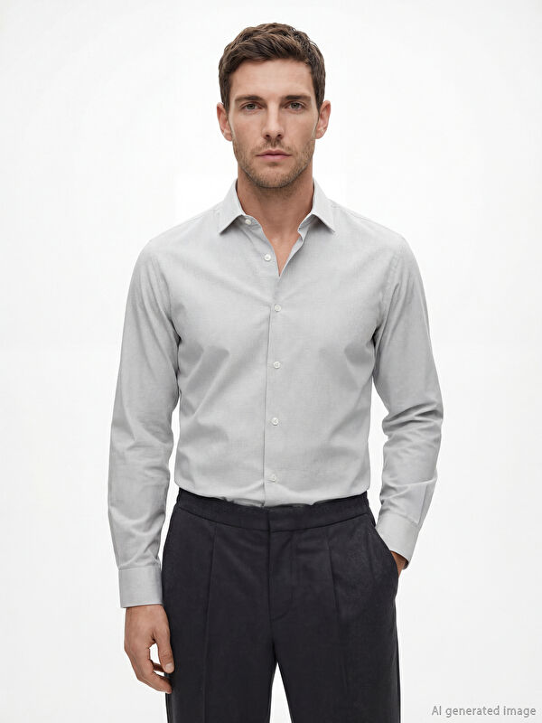LCW BUSINESS Slim Fit Ekose Erkek Gömlek
