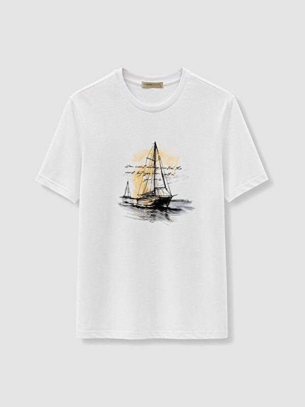 LCWAIKIKI Classic Plus Size Crew Neck Printed Cotton Men's T-Shirt