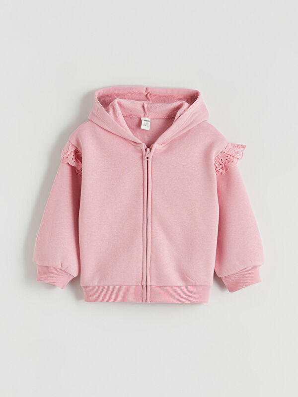 LCW Kids Ruffled Girls' Zippered Sweatshirt