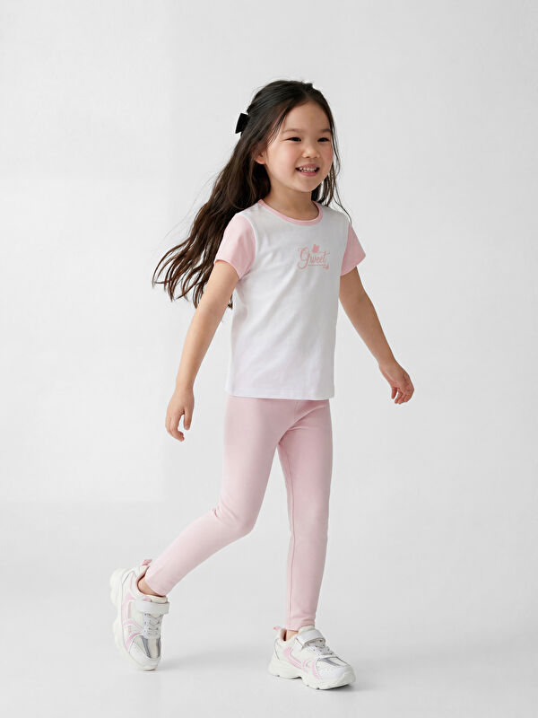 LCW Kids Beli Lastikli Kız Çocuk Tayt