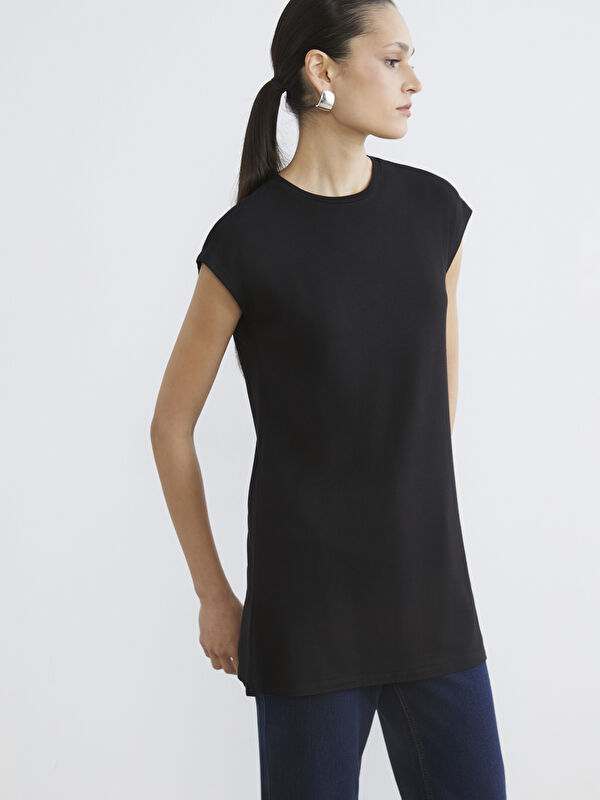 LCW Modest Дөңгелек жағалы әйелдер футболкасы