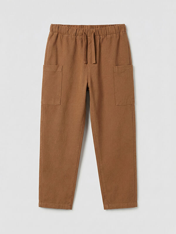 LCW Kids Elastic Waist Linen Blend Boys' Trousers