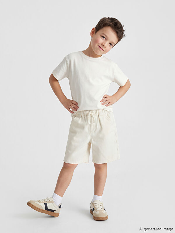 LCW Kids Erkek Çocuk Gabardin Şort