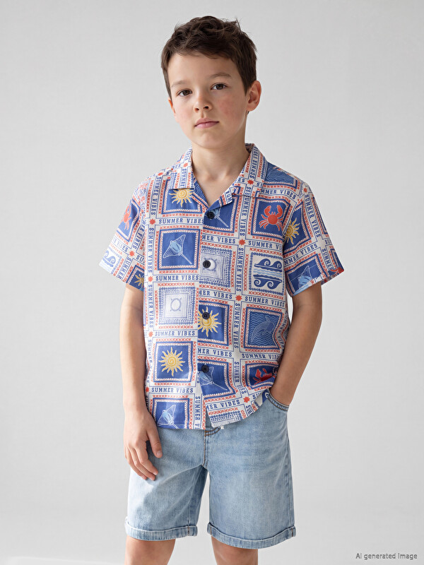 LCW Kids Вискозная рубашка для мальчиков