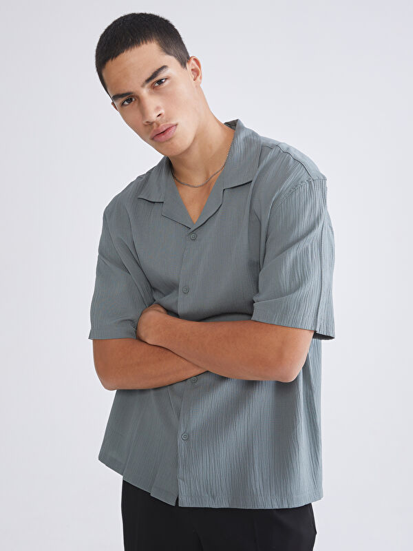 XSIDE Regular Fit Camp Collar Man Shirt