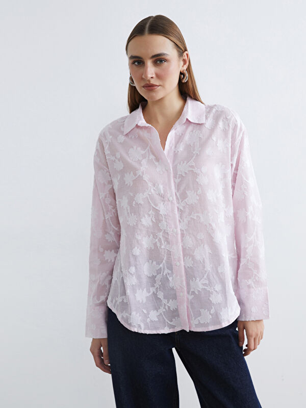 LCW EVERYDAY Women's Shirt with Floral Embroidery