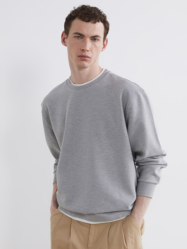XSIDE Sweat-shirt Homme à Col Rond