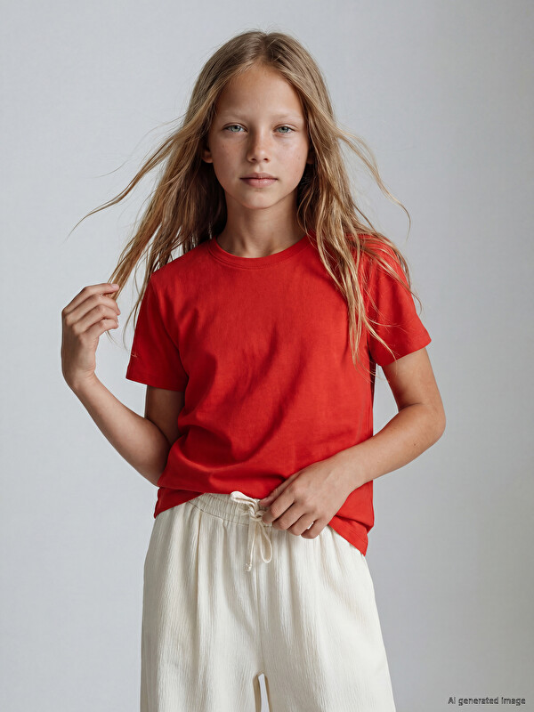LCW Kids Girls' Crew Neck T-Shirt