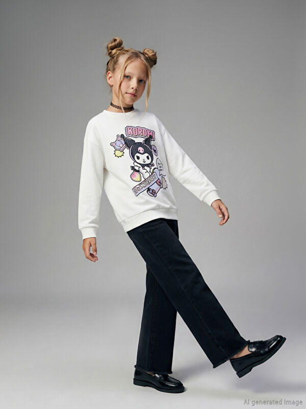 LCW Kids Wideleg Kız Çocuk Jean Pantolon