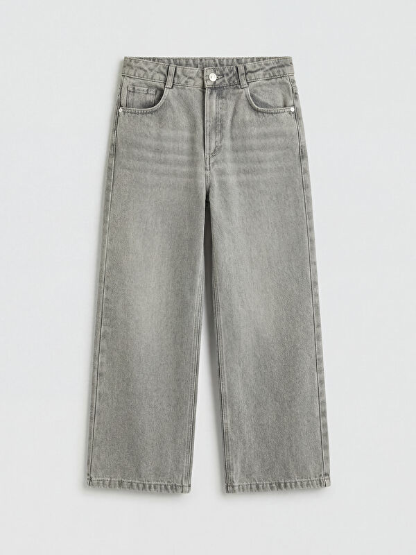 LCW Kids Wideleg Embroidered Girls' Jeans