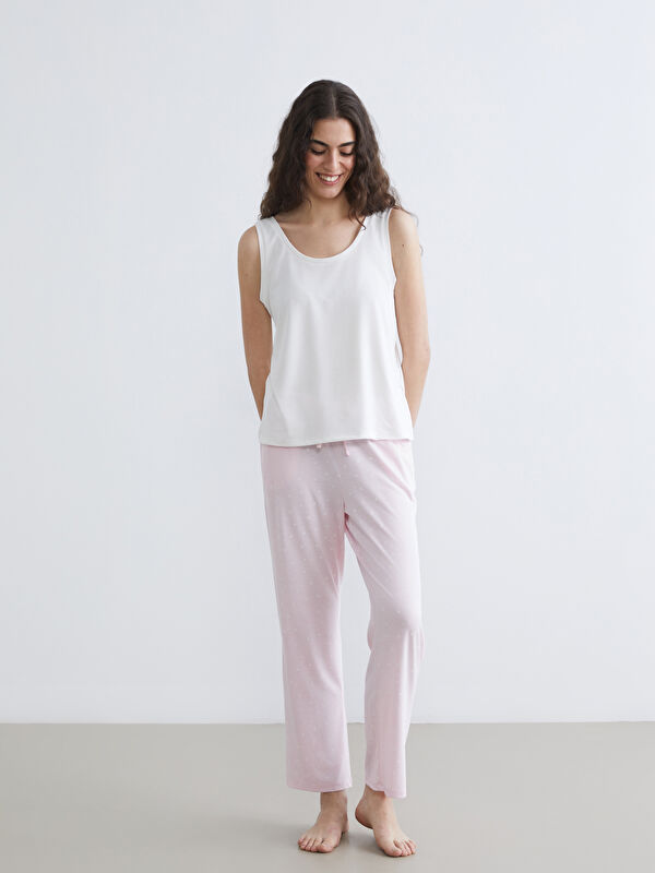 LCW DREAM Beli Lastikli Puantiyeli Kadın Pijama Alt