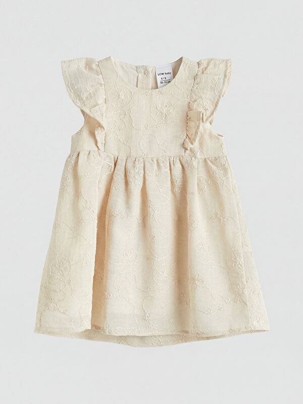 LCW Kids Crew Neck Frilled Baby Girls' Dress
