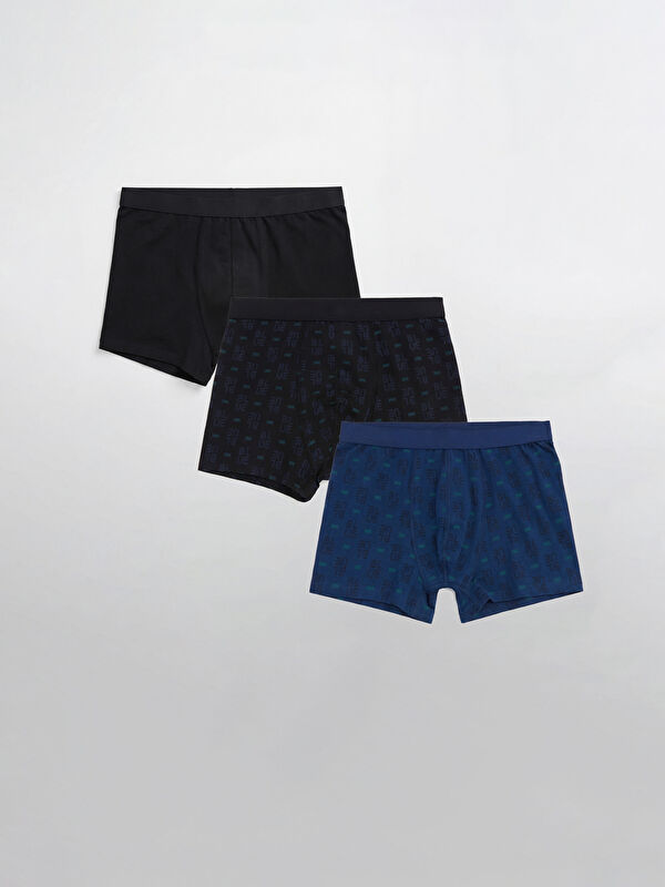 LC WAIKIKI  Standart Kalıp Pamuklu Esnek Erkek Boxer 3'lü