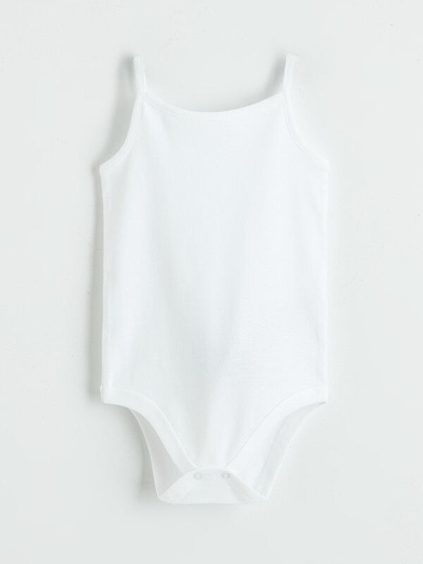LCW baby İp Askılı Kız Bebek Çıtçıtlı Body