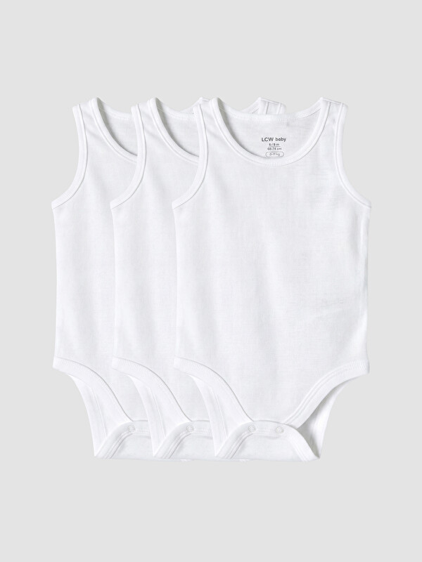 LCW baby Kız Bebek Çıtçıtlı Body 3'lü