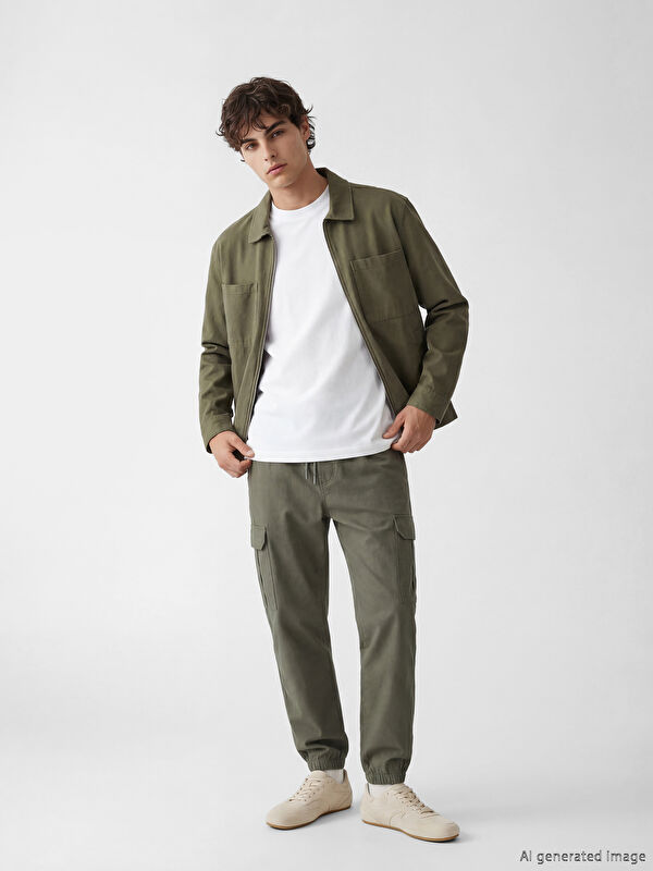 XSIDE Standart Kalıp Poplin Erkek Jogger Pantolon
