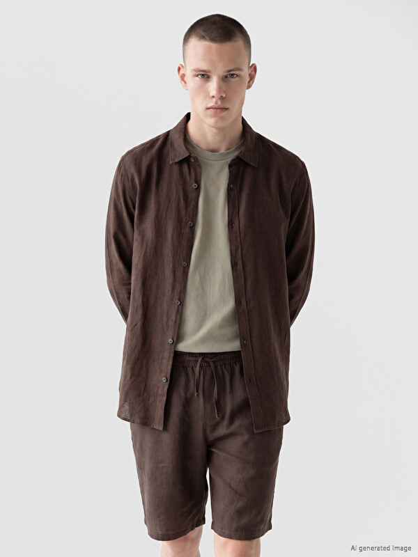 XSIDE Man Brown Shirt