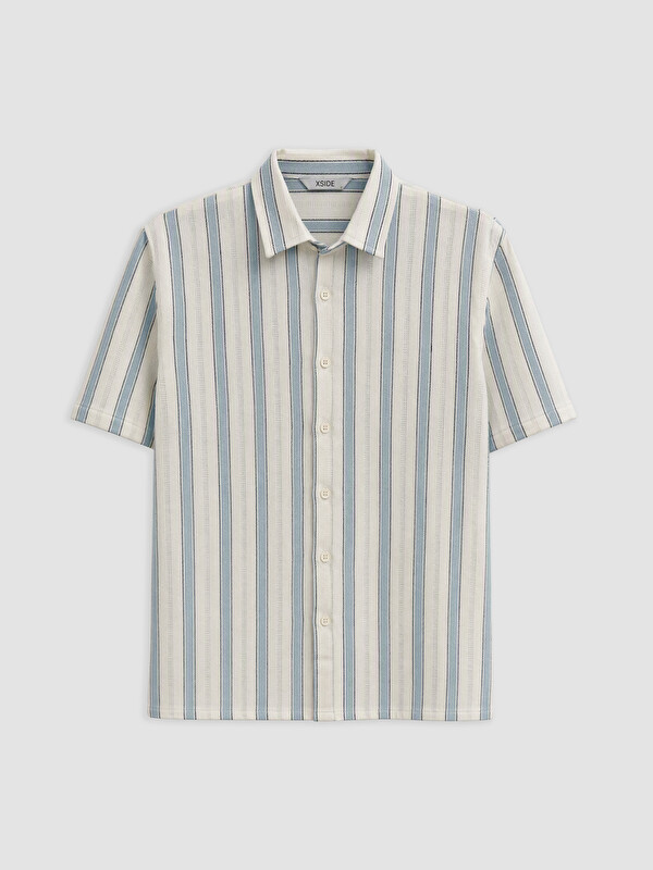 XSIDE Relax Fit Striped Men's Shirt