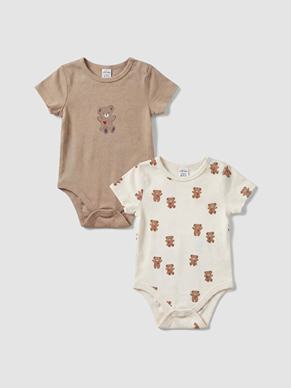 LCW baby Two-piece printed snap-closure bodysuit set for baby boys.