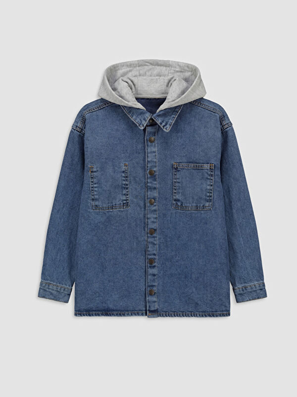 LCW Kids Boys' Hooded Denim Shirt