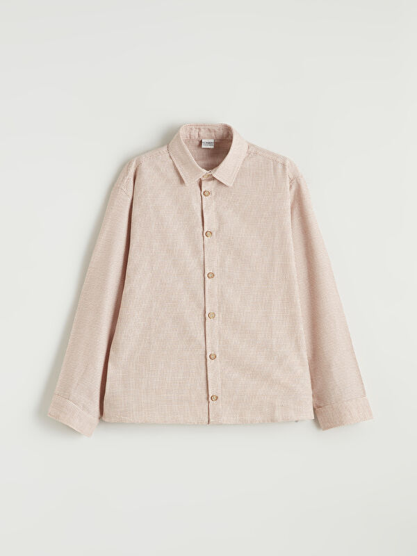 LCW Kids Dobby Fabric Boys' Shirt