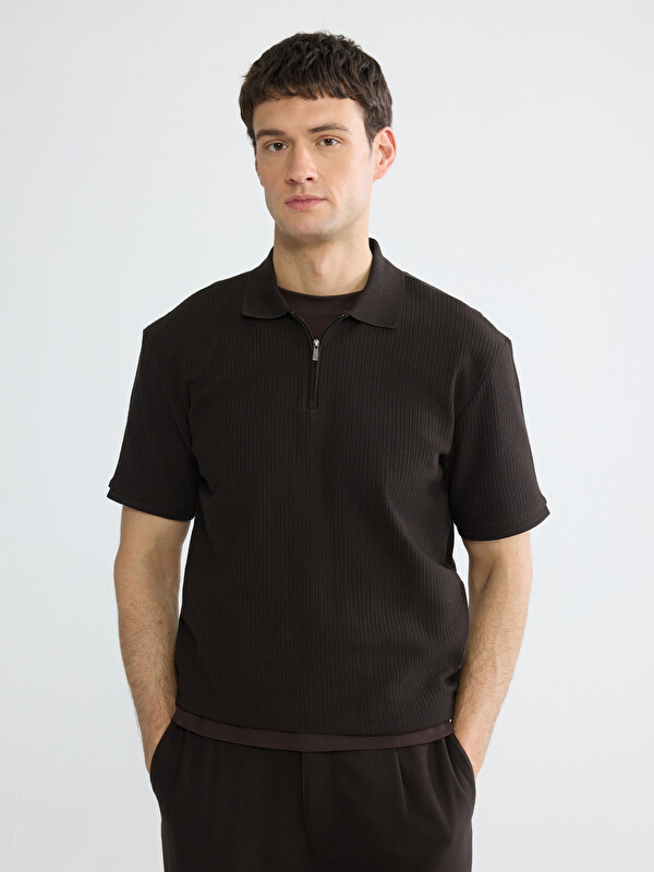 LCW Vision Polo Yaka Fitilli Erkek Triko Tişört