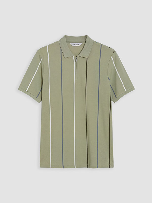 LCW Vision Polo Yaka Çizgili Pike Erkek Tişört