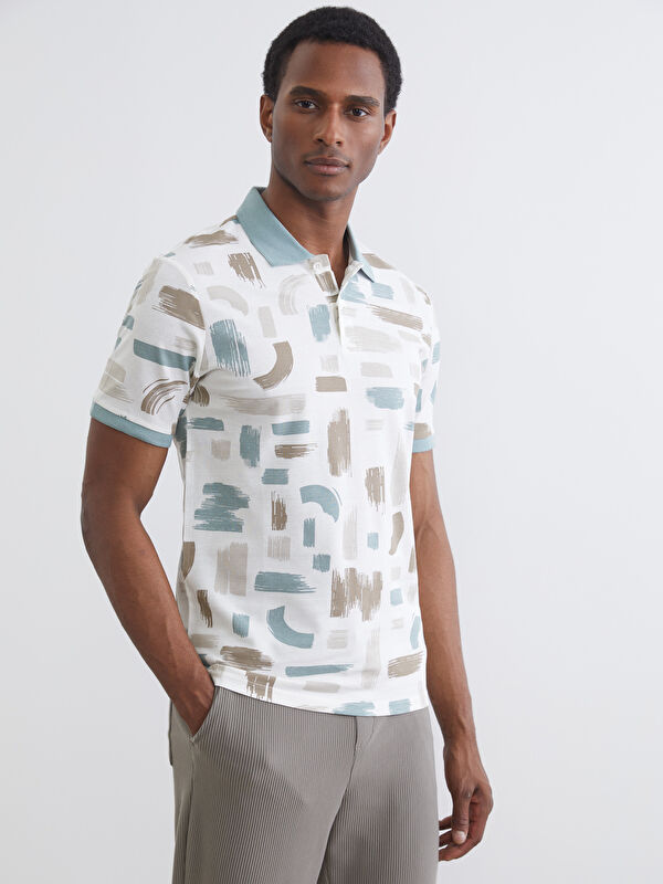 LCW Vision Polo Yaka Desenli Pike Erkek Tişört