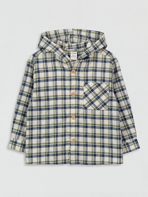 LCW baby Hooded Plaid Boys' Shirt