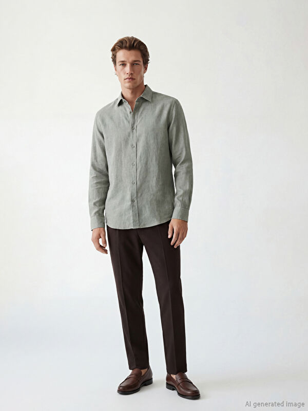 SOUTHBLUE Regular Fit Dobby Men's Shirt