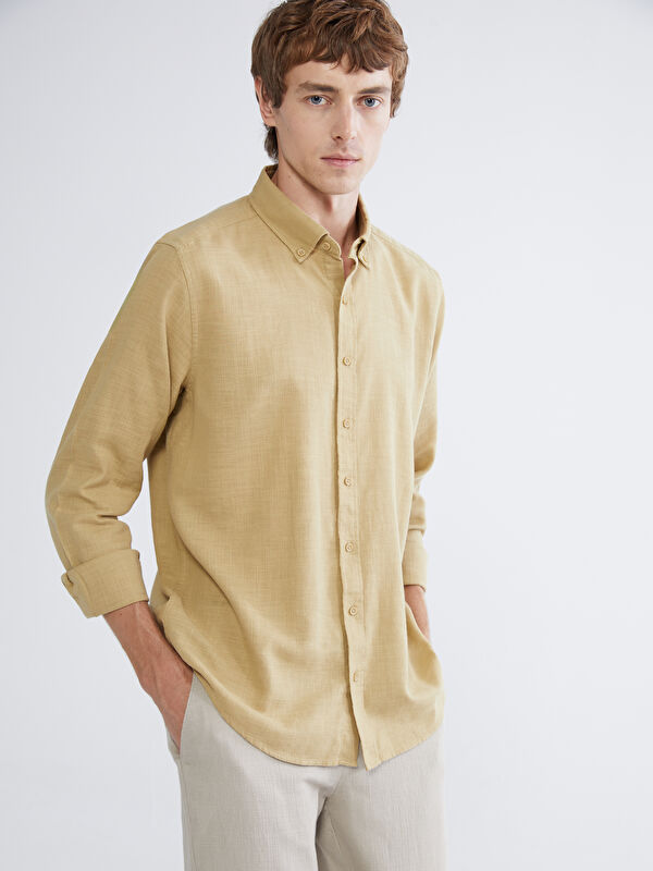 SOUTHBLUE Regular Fit Dobby Men's Shirt