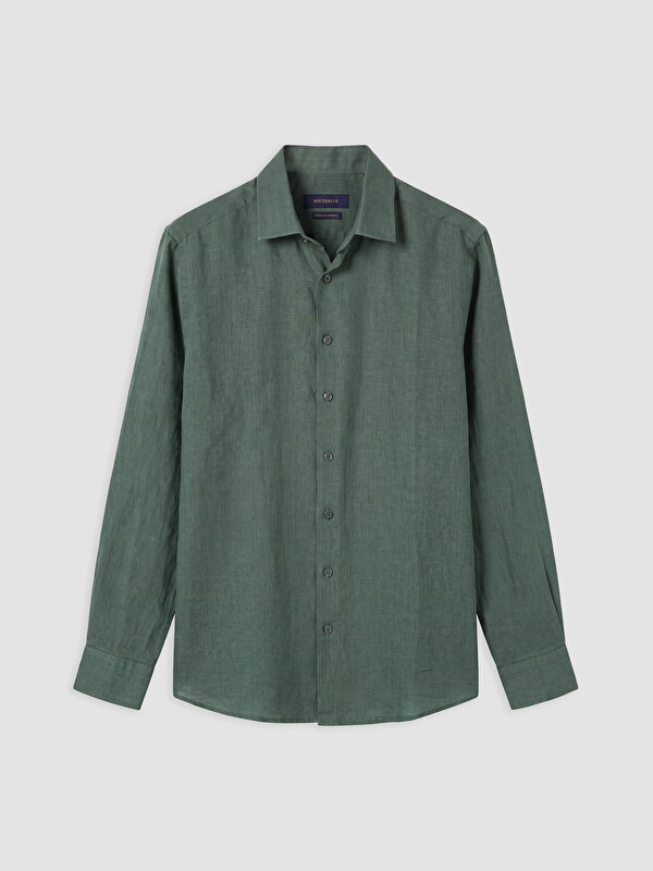 SOUTHBLUE Regular Fit %100 Keten Erkek Gömlek
