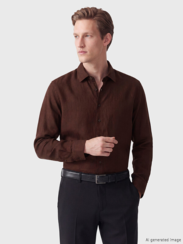 SOUTHBLUE Regular Fit %100 Linen Men's Shirt