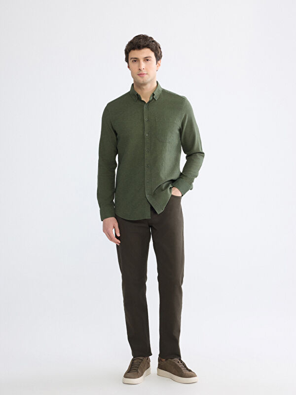 LCWAIKIKI Classic Dar Kalıp Gabardin Erkek Chino Pantolon