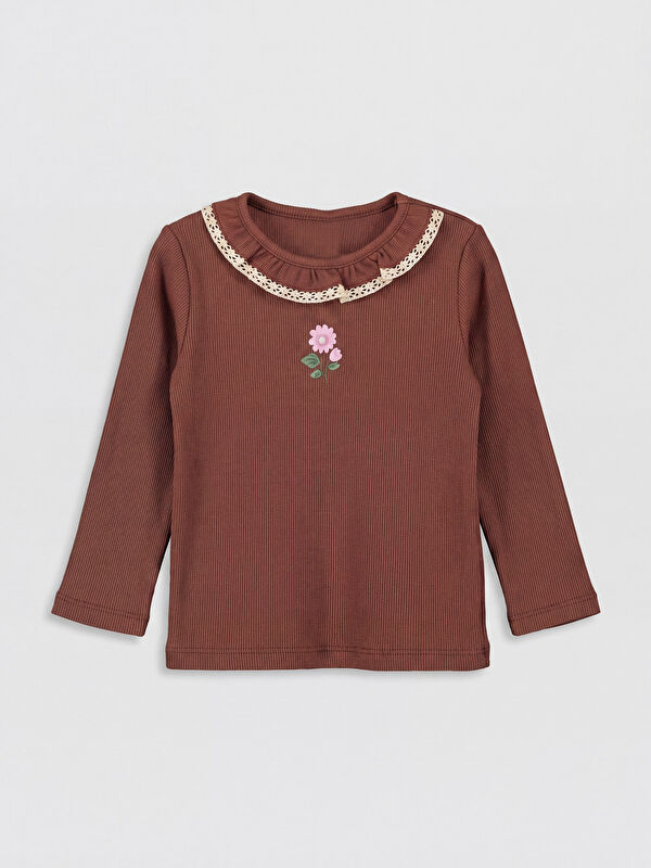 LCW Kids Bebe Yaka Kız Çocuk Tişört
