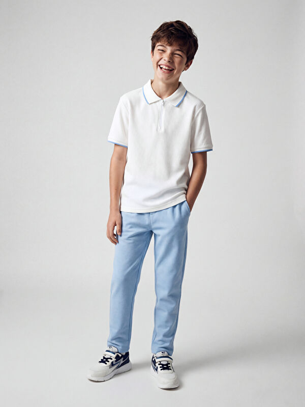 LCW Kids Beli Lastikli Pileli Erkek Çocuk Pantolon