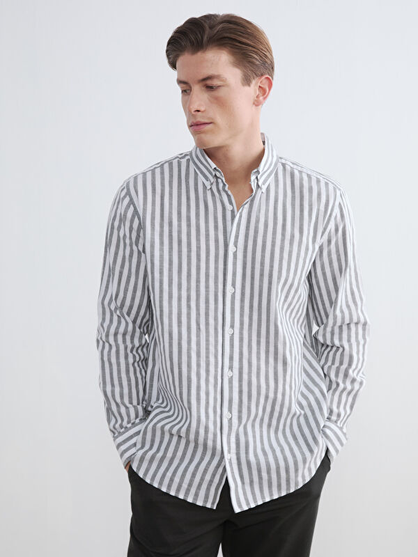 SOUTHBLUE Regular Fit Gestreiftes Herrenhemd